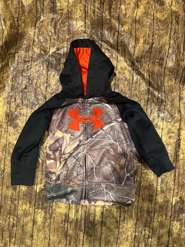 Infant Boys Under Armour Camo Zip Up Hooded Sweatshirt 24 Months